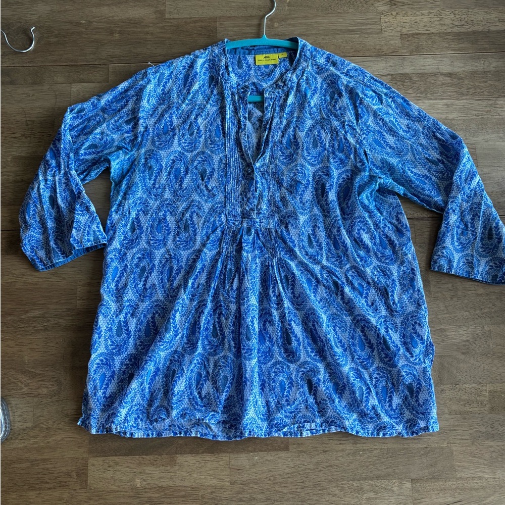 Roberta Roller Rabbit Blue Patterned Tunic